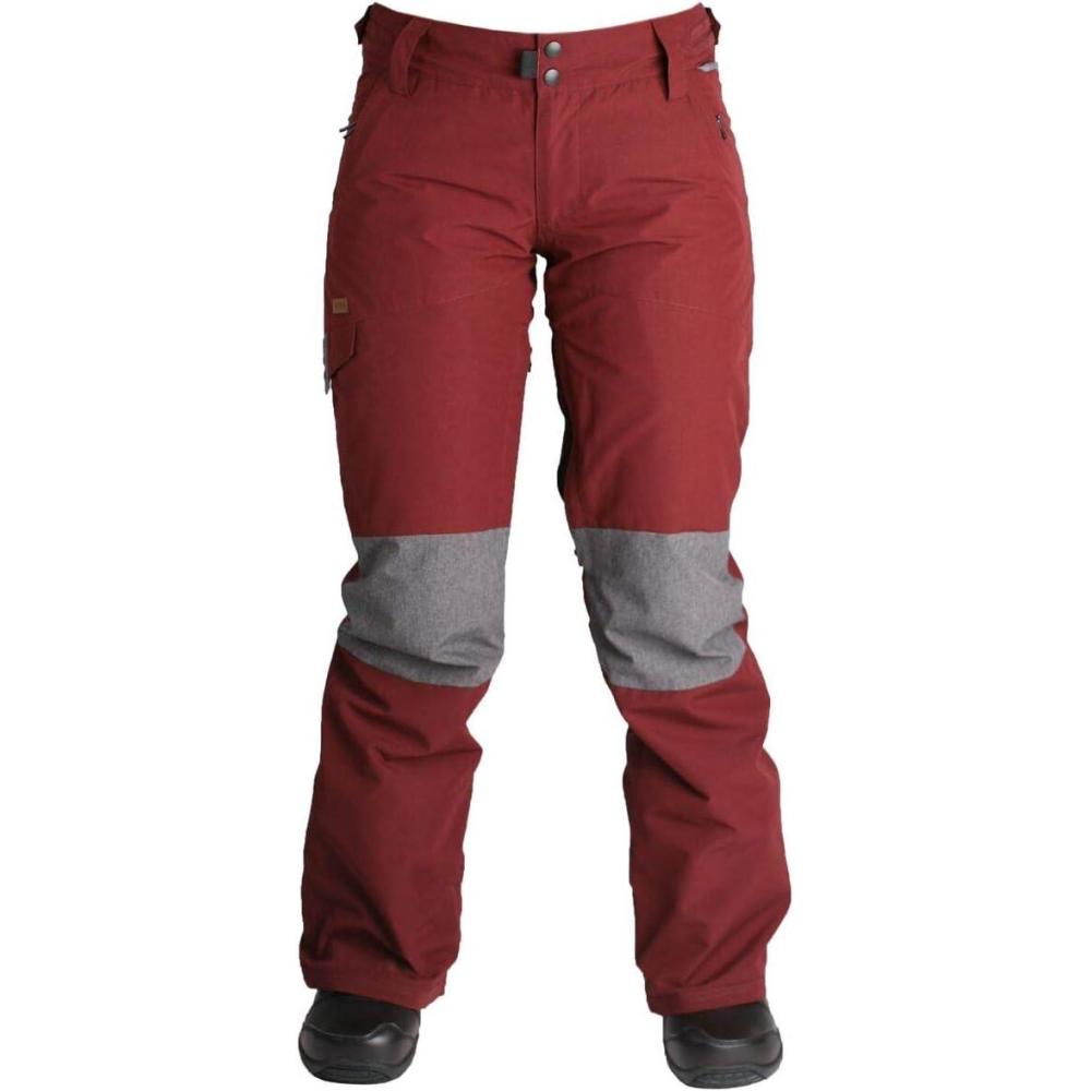 image:imageRide womens Roxhll PantBurgundyCharcoal Melange