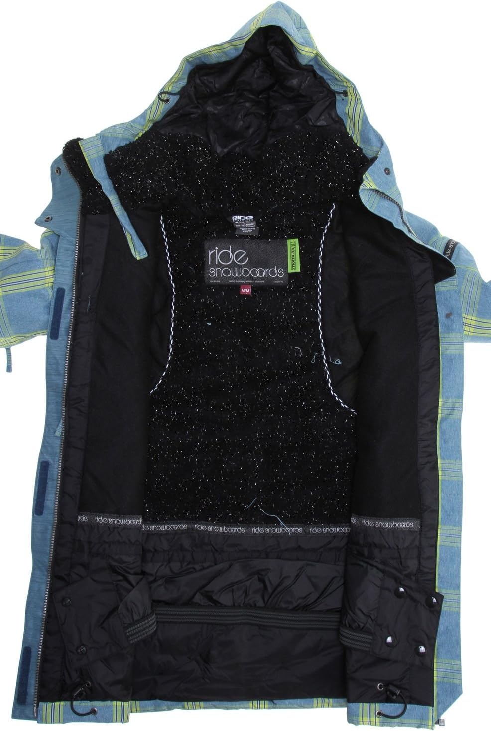 image:imageRide Snowboards Womens Madison JacketFade Plaid Blue Steel Wool